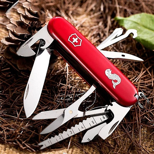 Ніж Victorinox Fisherman 91мм/17функ/червоний