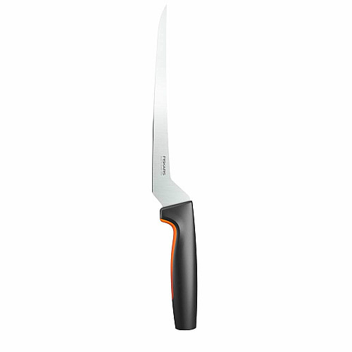 Кухонный нож филейный Fiskars Functional Form, 21.6см, нержавеющая сталь, пластик, черный