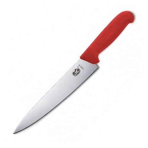 Кухонний ніж Victorinox Fibrox Carving, 25 см, з черв. ручкою