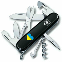 Ніж Victorinox Climber Ukraine 91мм/14функ/синьо-жовте Серце/чорний