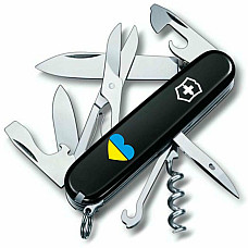 Ніж Victorinox Climber Ukraine 91мм/14функ/синьо-жовте Серце/чорний