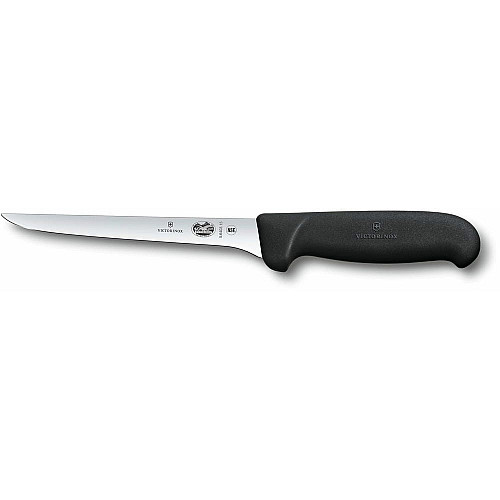 Кухонный нож Victorinox Fibrox Boning 5.6403.15, 15 см, черный. ручкой