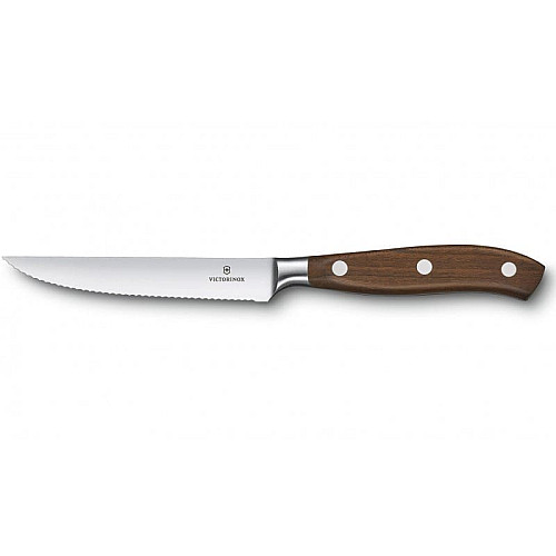 Кухонный нож Victorinox Grand Maitre Wood Steak, 12 см, из деревьев. ручкой, в подарочной упаковке