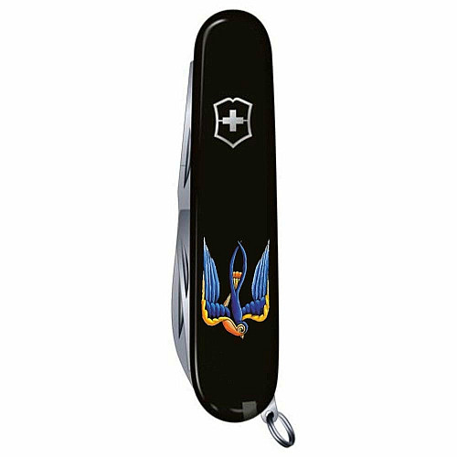 Нож Victorinox Climber Ukraine 91мм/14функ/Тризуб-ласточка/черный