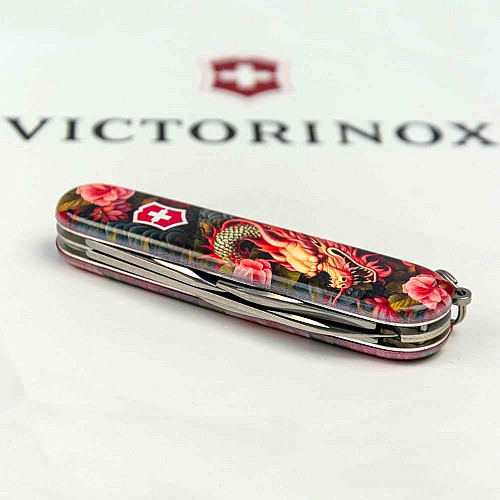 Ніж Victorinox Spartan Zodiac 91мм/12функ/Китайський зелений дракон/різнокольоровий