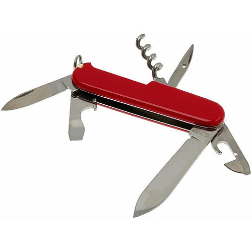 Ніж Victorinox Tourist 84мм/12функ/червоний