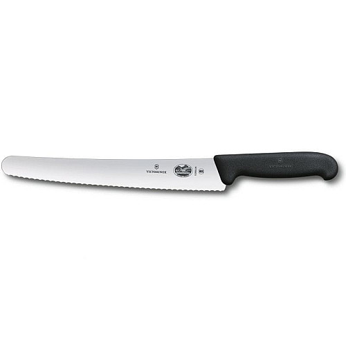 Кухонный нож Victorinox Fibrox Pastry, 26 см, черный. ручкой