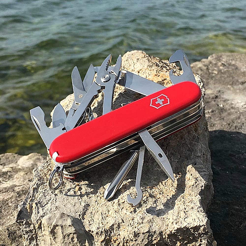 Ніж Victorinox Deluxe Tinker 91мм/17функ/червоний