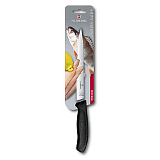 Кухонний ніж Victorinox SwissClassic Filleting Flex, 20 см, гнучкий, з чорн. ручкою, блістер