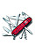Ніж Victorinox Huntsman 91мм/15функ/прозорий червоний