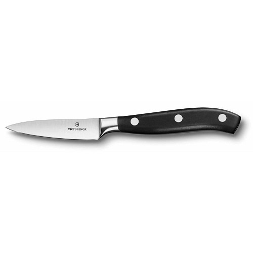 Кухонный нож Victorinox Grand Maitre Carving, 8 см, черный. ручкой, в подарочной упаковке