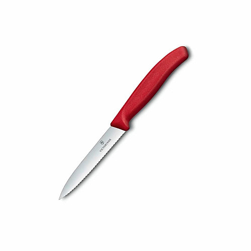 Кухонний ніж Victorinox SwissClassic Paring, 10 см, з черв. ручкою