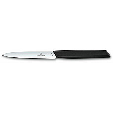 Кухонный нож Victorinox Swiss Modern Paring 6.9003.10, 10 см, черный. ручкой