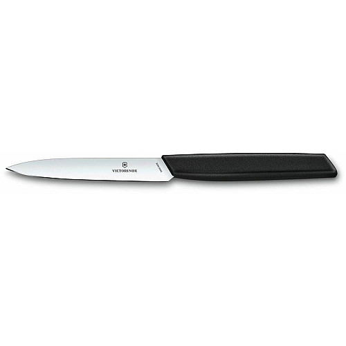 Кухонный нож Victorinox Swiss Modern Paring 6.9003.10, 10 см, черный. ручкой