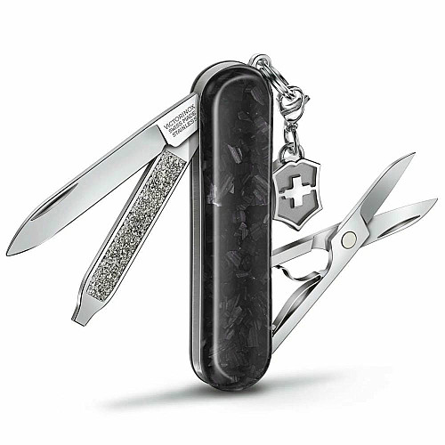 Нож Victorinox Classic SD Brilliant Carbon 58 мм/5 функций/черный
