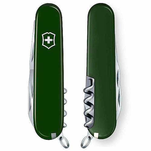 Ніж Victorinox Camper 91 мм/13 функцій/зелений