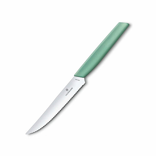 Кухонный нож Victorinox Swiss Modern Steak&Pizza, 12 см, с мятн. ручкой