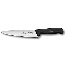 Кухонний ніж Victorinox Fibrox Carving, 19 см, з чорн. ручкою