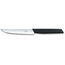 Кухонний ніж Victorinox Swiss Modern Steak 6.9003.12, 12 см, для стейку, з чорн. ручкою