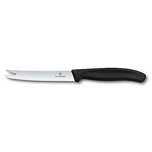 Кухонный нож Victorinox SwissClassic Cheese&Sausage Vx6.7863, 11 см, с черн. ручкой