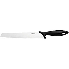 Кухонний ніж для хліба Fiskars Essential, 23.4см, нержавіюча сталь, пластик, чорний