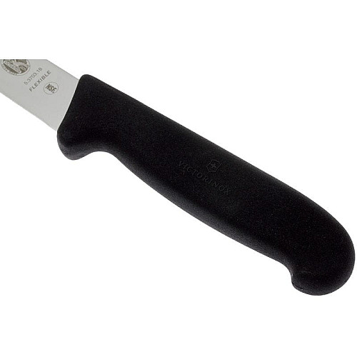 Кухонный нож Victorinox Fibrox Filleting Flex, 18 см, черный. ручкой