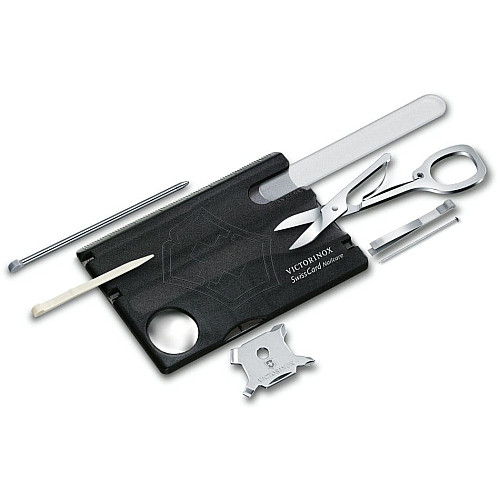 Набор Victorinox Swisscard Nailcare 82х54х4мм/13функ/прозрачный черный