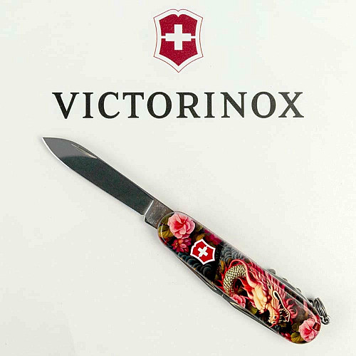 Ніж Victorinox Spartan Zodiac 91мм/12функ/Китайський зелений дракон/різнокольоровий