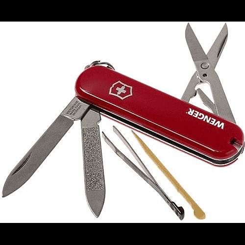 Ніж Victorinox Wenger 65 мм/7 функцій/червоний