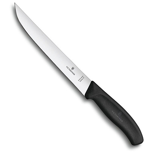 Кухонний ніж Victorinox SwissClassic Carving, 18 см, з чорн. ручкою, блістер