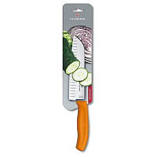 Кухонний ніж Victorinox SwissClassic Santoku Vx6.8526.17L9B, 17 см, з помар. ручкою (блістер)