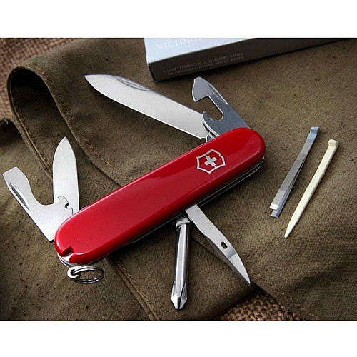 Ніж Victorinox  Tinker 91мм/12функ/червоний, блістер