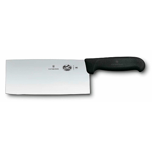Кухонный нож Викторинокс Fibrox Chef's лезвие 18см большой для мяса из черный. ручкой