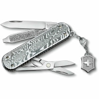 Ніж Victorinox Classic SD Brilliant Damast 58 мм/5 функцій/сріблястий