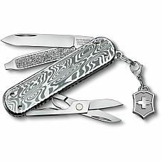 Ніж Victorinox Classic SD Brilliant Damast 58 мм/5 функцій/сріблястий