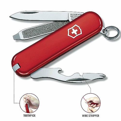 Ніж Victorinox Rally 58мм/9функ/червоний