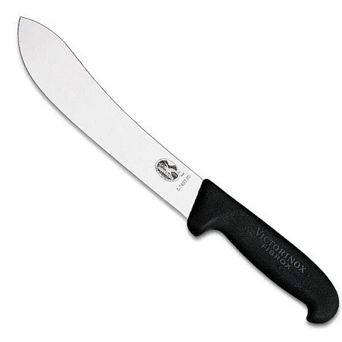 Кухонный нож Victorinox Fibrox Butcher, 20 см, черный. ручкой