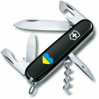 Ніж Victorinox Spartan Ukraine 91мм/12функ/синьо-жовте Серце/чорний