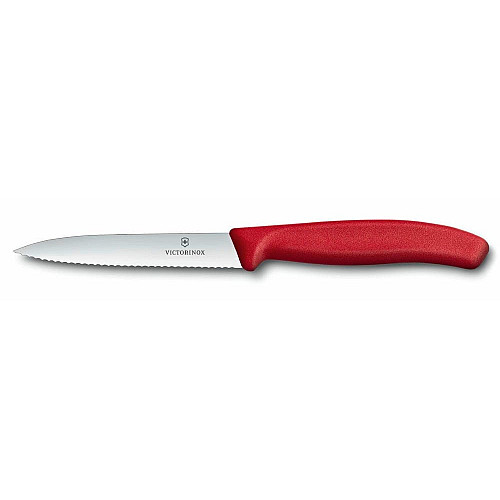 Кухонний ніж Victorinox SwissClassic Paring, 10 см, з черв. ручкою