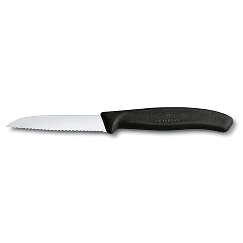 Кухонный нож Victorinox SwissClassic Paring, 8 см, черный. ручкой