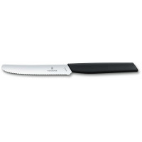 Кухонний ніж Victorinox Swiss Modern Tomato&Sausage, 11 см, з чорн. ручкою