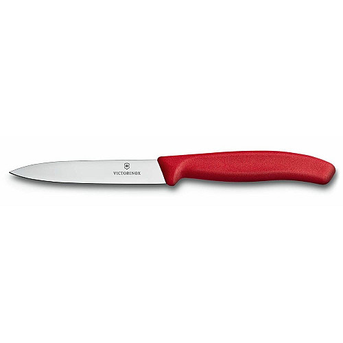 Кухонный нож Victorinox SwissClassic Paring, 10 см с черв. ручкой