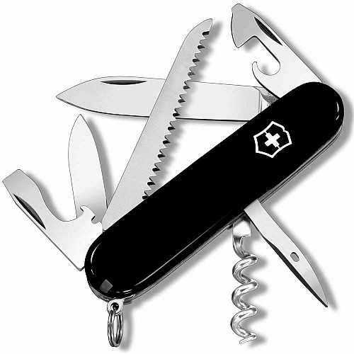 Ніж Victorinox Camper 91 мм/13 функцій/чорний