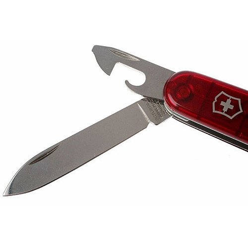 Ніж Victorinox Spartan 91мм/12функ/прозорий червоний
