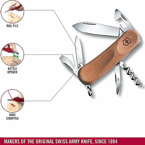 Нож Victorinox EvoWood 10 85мм/11функ/орех
