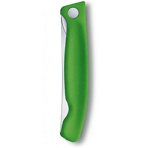 Кухонный нож Victorinox SwissClassic Foldable Paring, 11 см, зеленый. ручкой, блистер