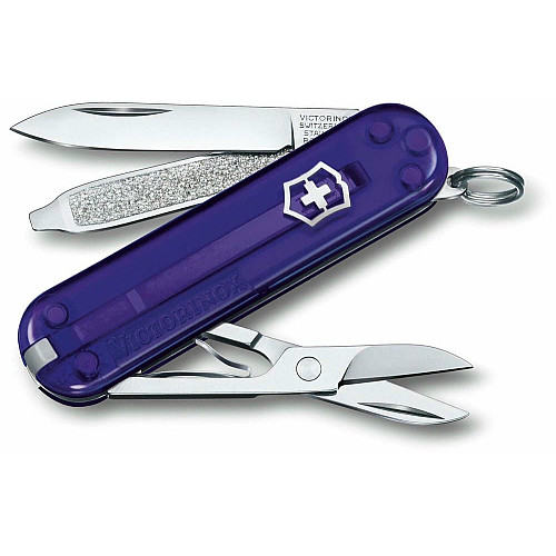 Нож Victorinox Classic SD Colors Persian Indigo Vx0.6223.T29G 58 мм/7 функций/фиол.прозрачный.