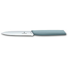 Кухонний ніж Victorinox Swiss Modern Paring 6.9006.10W21, 10 см, з блакитн. ручкою