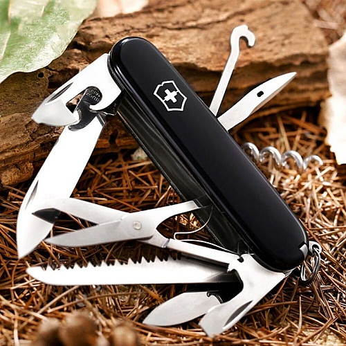 Ніж Victorinox Huntsman 91мм/15функ/чорний