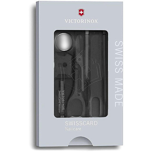 Набор Victorinox Swisscard Nailcare 82х54х4мм/13функ/прозрачный черный